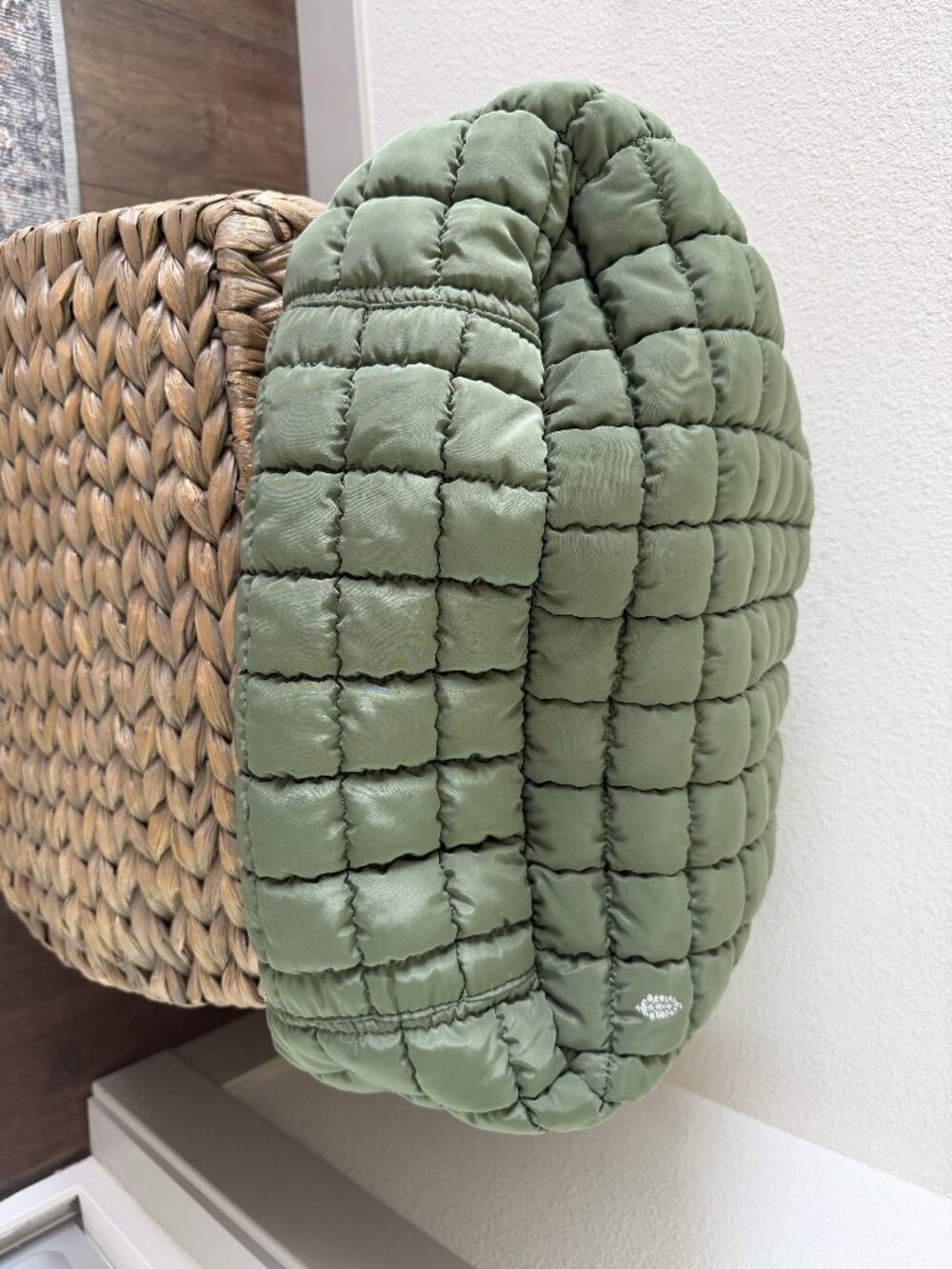 Free People Movement Quilted Carryall Bag — Olive Green - Picture 5 of 5